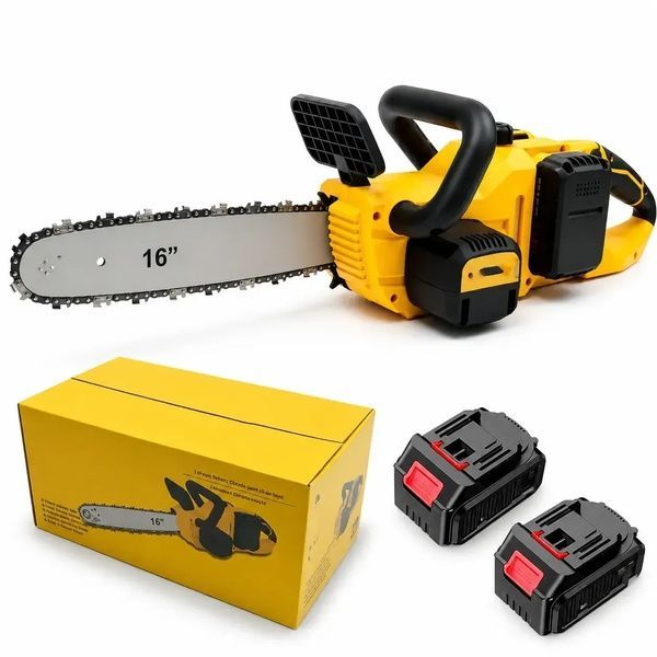Акумуляторна ланцюгова пила PowerSaw 16&Prime; 2 АКБ 5.0Ah автозмащення Quick Stop 5500 об/хв dt-1291 фото