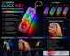 RGB брелок CLICK KEY 4 механические клавиши антистресс sm712 фото 3