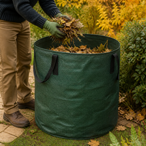 Садовый мешок GardenMax 500 л для листьев с ручками 86&times;86 см, зелёный SM500 фото