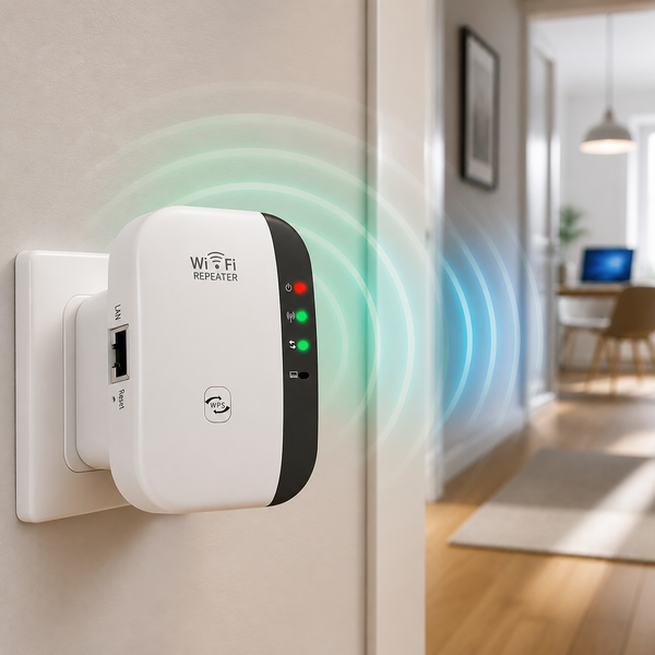 Розетковий Wi‑Fi репітер 300 Мбіт/с 2,4 ГГц з WPS та LAN neo3597 фото