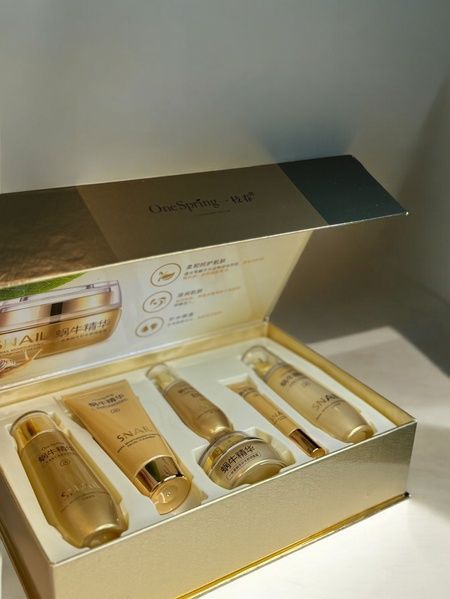 Подарунковий набір косметики ONE SPRING Snail Repair & Brightening з муцином равлика 041N фото