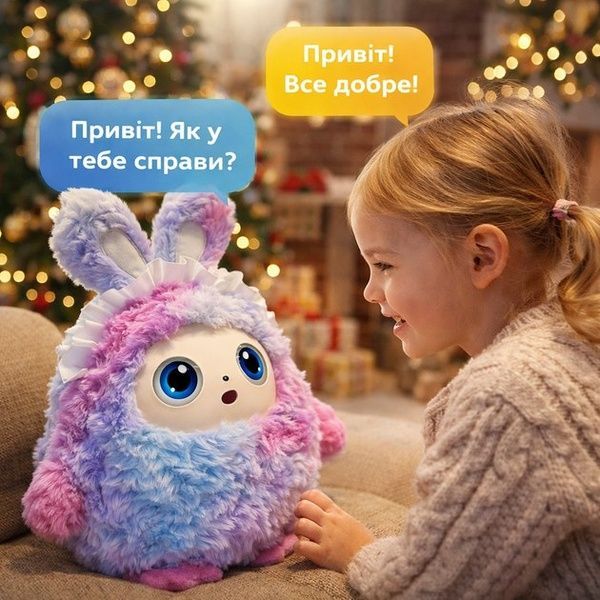 Інтерактивна AI іграшка NUNU плюшева з голосом LED очима та Wi-Fi розумний пухнастий друг j1969 фото