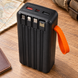 Повербанк 50000 мАч со встроенными кабелями, индикатором и ремешком, чёрный kit20112 фото 2