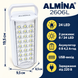Акумуляторний LED-ліхтар Almina 2606L 24 LED з Power Bank, 2 режими, 19,5&times;9,5&times;8,5 см dt2606 фото 3