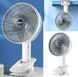 Вентилятор на прищіпці Desktop Fan Multi Function USB 3 швидкості настільний 30 см білий j6703 фото 3