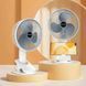 Вентилятор на прищіпці Desktop Fan Multi Function USB 3 швидкості настільний 30 см білий j6703 фото 2