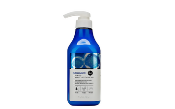 Увлажняющий шампунь-кондиционер с коллагеном FarmStay Collagen Water Full Shampoo & Conditioner, 530 мл 083КК фото