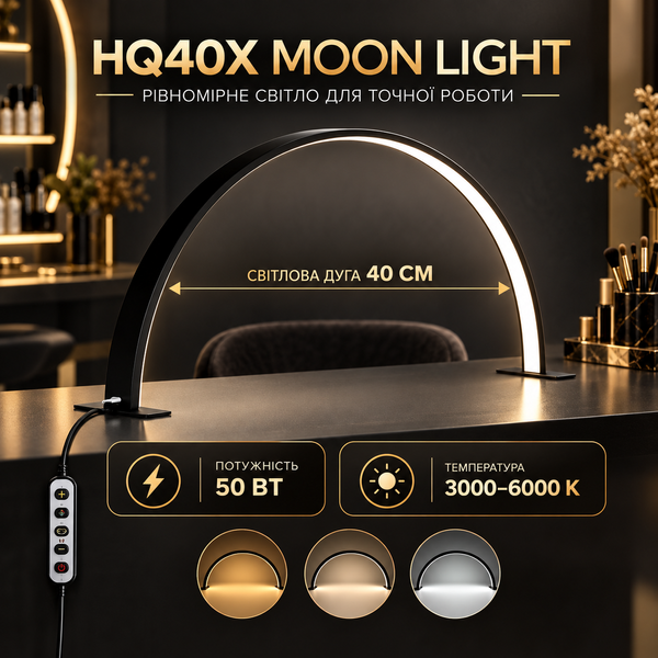 Безтіньова LED-лампа LumiArc HQ40X Moon Light 40 см 50 Вт для б&rsquo;юті-майстра dem57858 фото