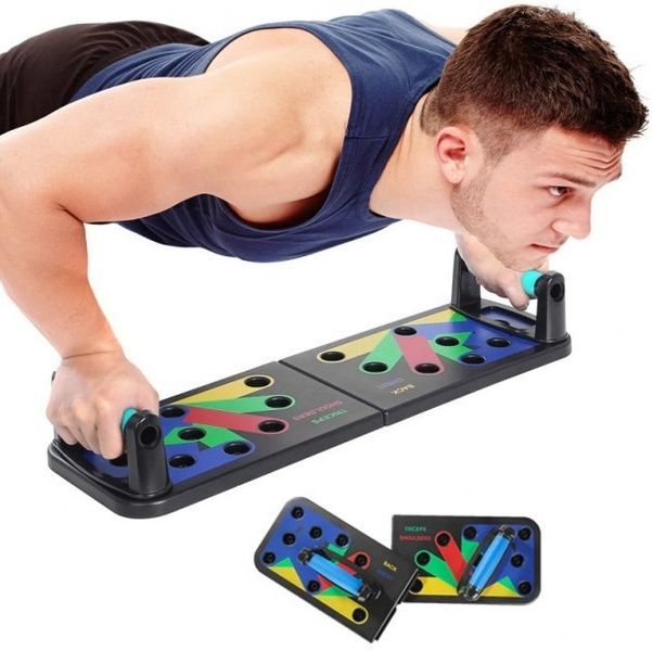 Универсальная доска для отжиманий MultiPush Rack складная с цветными зонами 145J фото