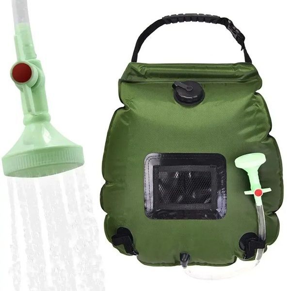 Туристичний душ для кемпінгу CampShower 20 л з термометром 33-53&deg;C подвійна кишеня d1244 фото
