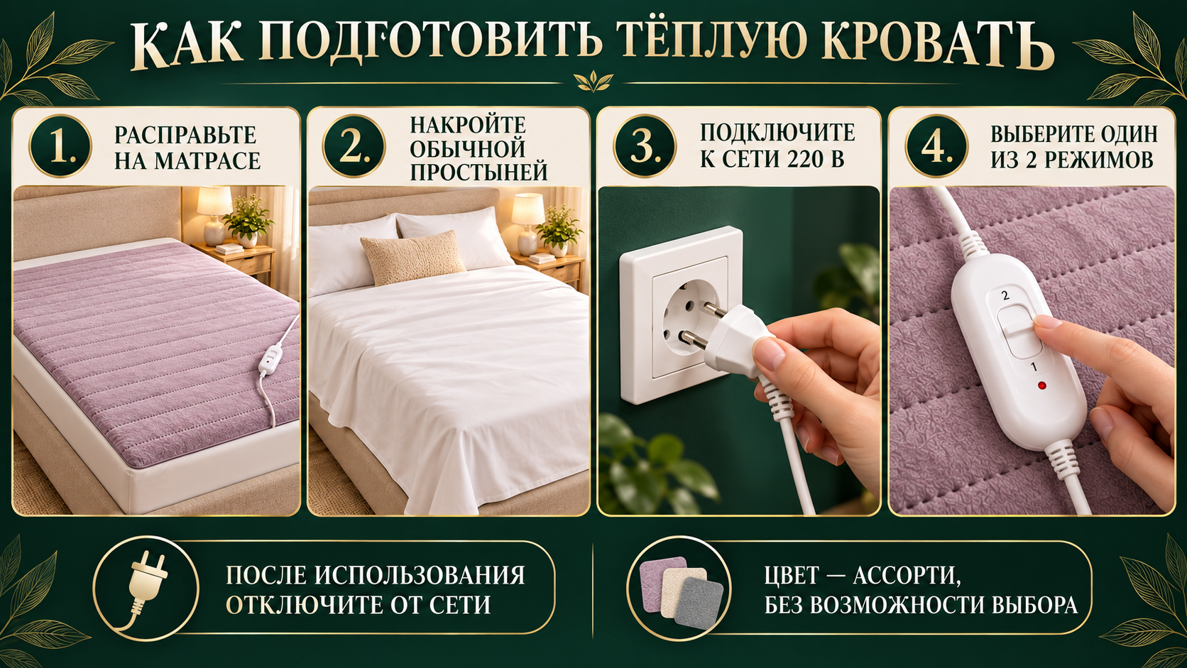 Как пользоваться электропростынью YASAM 120×160 см