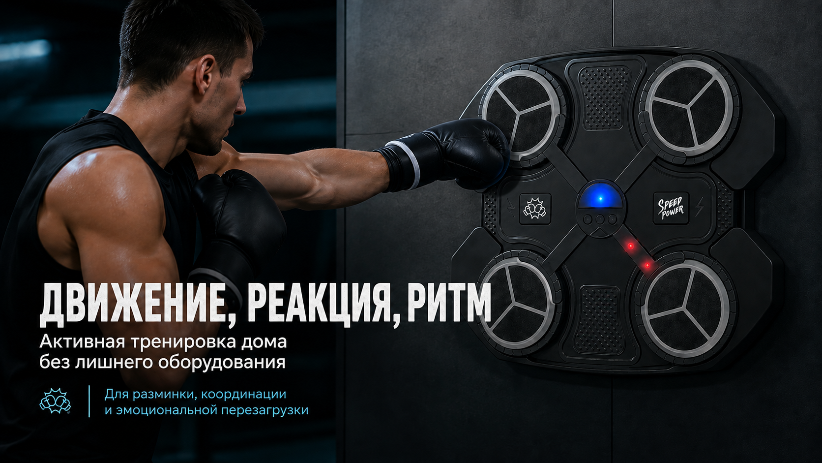 Домашняя тренировка с боксёрской мишенью