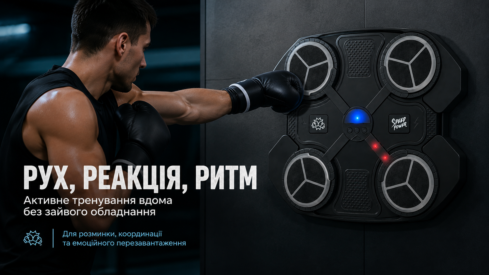 Домашнє тренування з боксерською мішенню